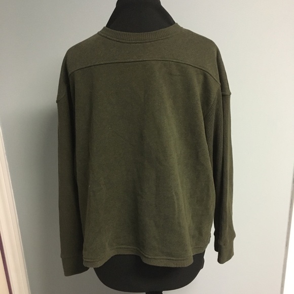 ZARA Ribbed Sweater Pullover in Olive Green - Picture 2 of 7